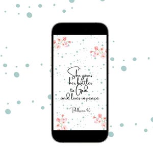 Christian Phone Wallpaper - Bible verse phone wallpaper - set of 3, iPhone background, scripture mobile lock screen