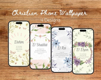 Bible Verse Christian Phone Wallpaper | Inspirational Lock Screen (Digital Download)