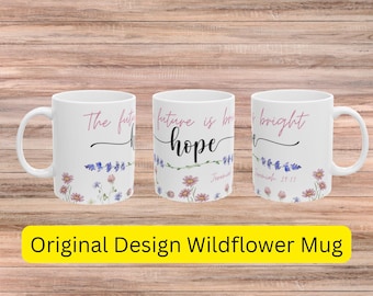 Jeremiah 29:11 Scripture Mug | Christian Wildflower Coffee Cup