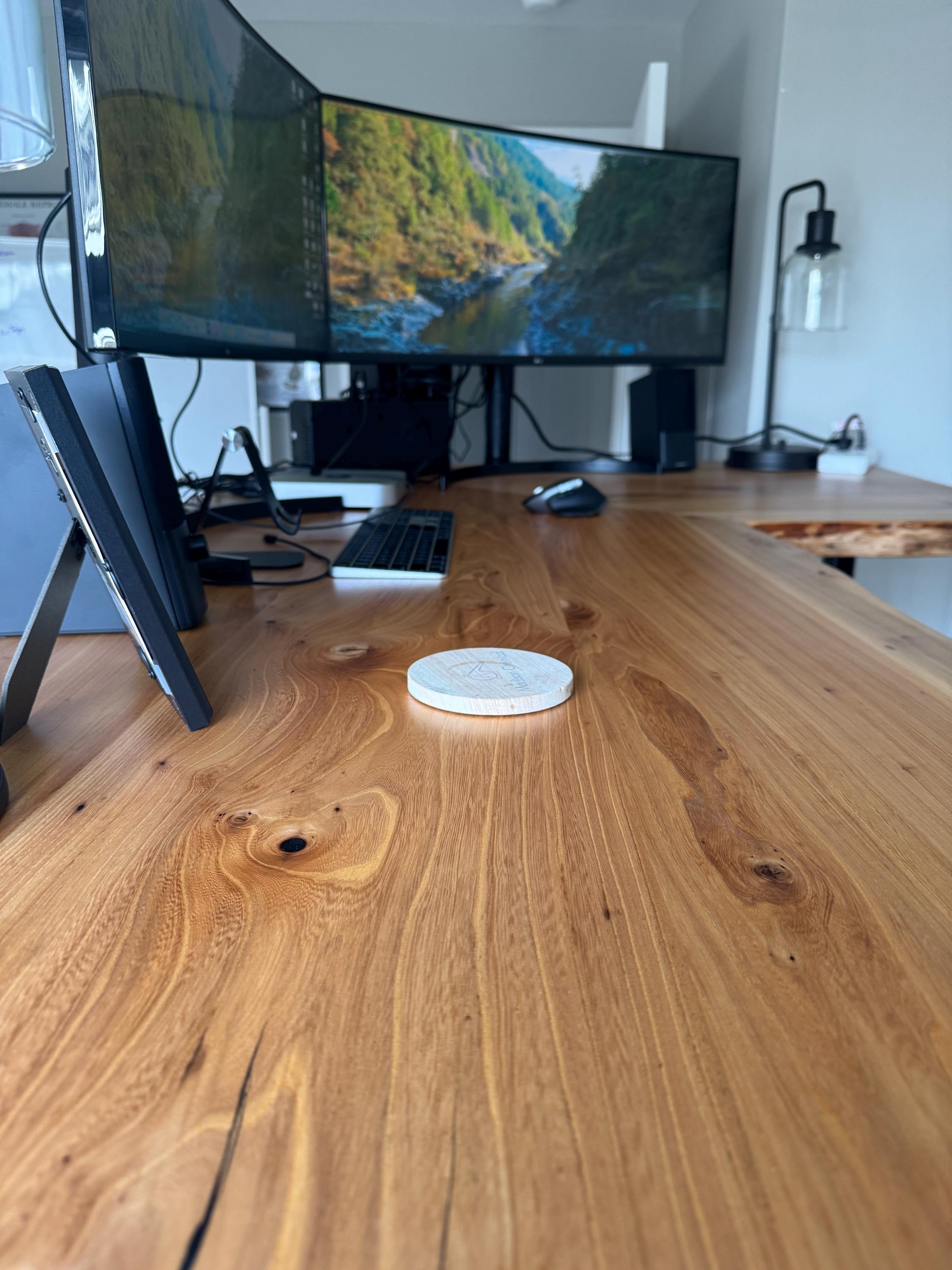 L-shaped Adjustable (standing), Live Edge Desk - Etsy