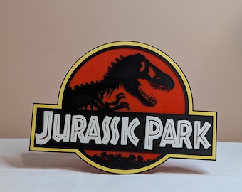 Jurassic Park-bord - klassiek filmlogo - muurkunst