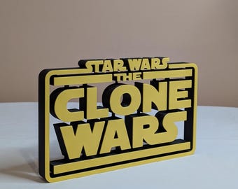 The Clone Wars Freestanding Sign - Floating Style