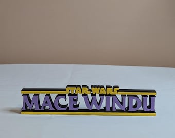Star Wars Mace Windu Freestanding Sign - Floating Style