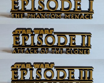 Episode 1-3 Star Wars Prequel Freestanding Signs - Floating Style