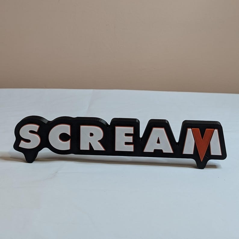 Word Scream Scream 1-6 Freestanding Sign - Horror Slasher - Etsy