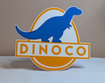 Cars Dinoco Wall Sign - Animated Automotive Movie