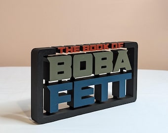 Enseigne autoportante The Book of Boba Fett - Style flottant