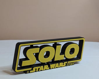 Star Wars Solo Freestanding Sign - Floating Style