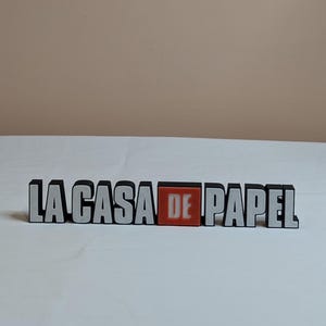 Vrijstaand bord La Casa De Papel - Geldroof - The House of Paper