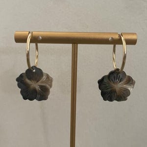 Hibiscus Flower Hoops, 14K Gold-Filled Endless Hoop Earrings