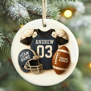 Personalized Sports Ornament, Custom Name & Team Christmas Gift 2025, Athlete Keepsake for Players or Coaches, Holiday Tree Decor
