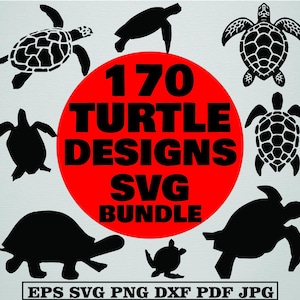 Turtle SVG Bundle: Turtle Cut Files, Clipart, Silhouette (PNG, Vector)
