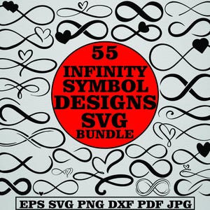 Infinity Symbol Svg Bundle, Infinity Png Bundle, Infinity Cut Files For Circut, Infinity Silhouette, Infinity Clipart, Infinity Vector Files