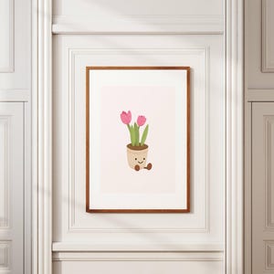 Póster de tulipán inspirado en Jellycat A4 / Póster inspirado en Jellycat