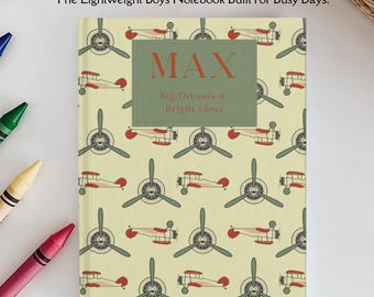 Personalized Boys Journal for Boys Custom Name Journal Notebook for Young Writer Personalized Gift Idea for Boys Birthday Gift for Nephew