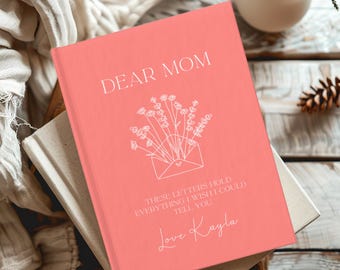 Personalized Letters to Mom Grief Journal, Memorial Keepsake Notebook (Sympathy Gift)