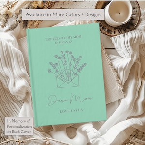 Personalized Letters to Mom Memorial Journal, Loss of Mom Gift, Mother Sympathy Gift, Mom in Heaven Grief Journal, Dear Mom Custom Notebook