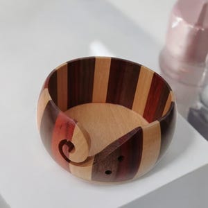 Wooden Yarn Bowl Crochet Organizer Storage Holder Non Slip Eco-friendly Handmade DIY For Knitting Crochet
