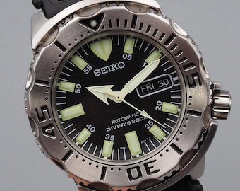 Orologio vintage da uomo SEIKO SKX779 7S26-0350 automatico Black Monster, in perfette condizioni, Giappone