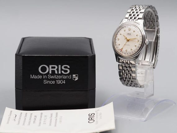 Mint Case  Oris Pointer Date 7403-40B Silver Auto… - image 1