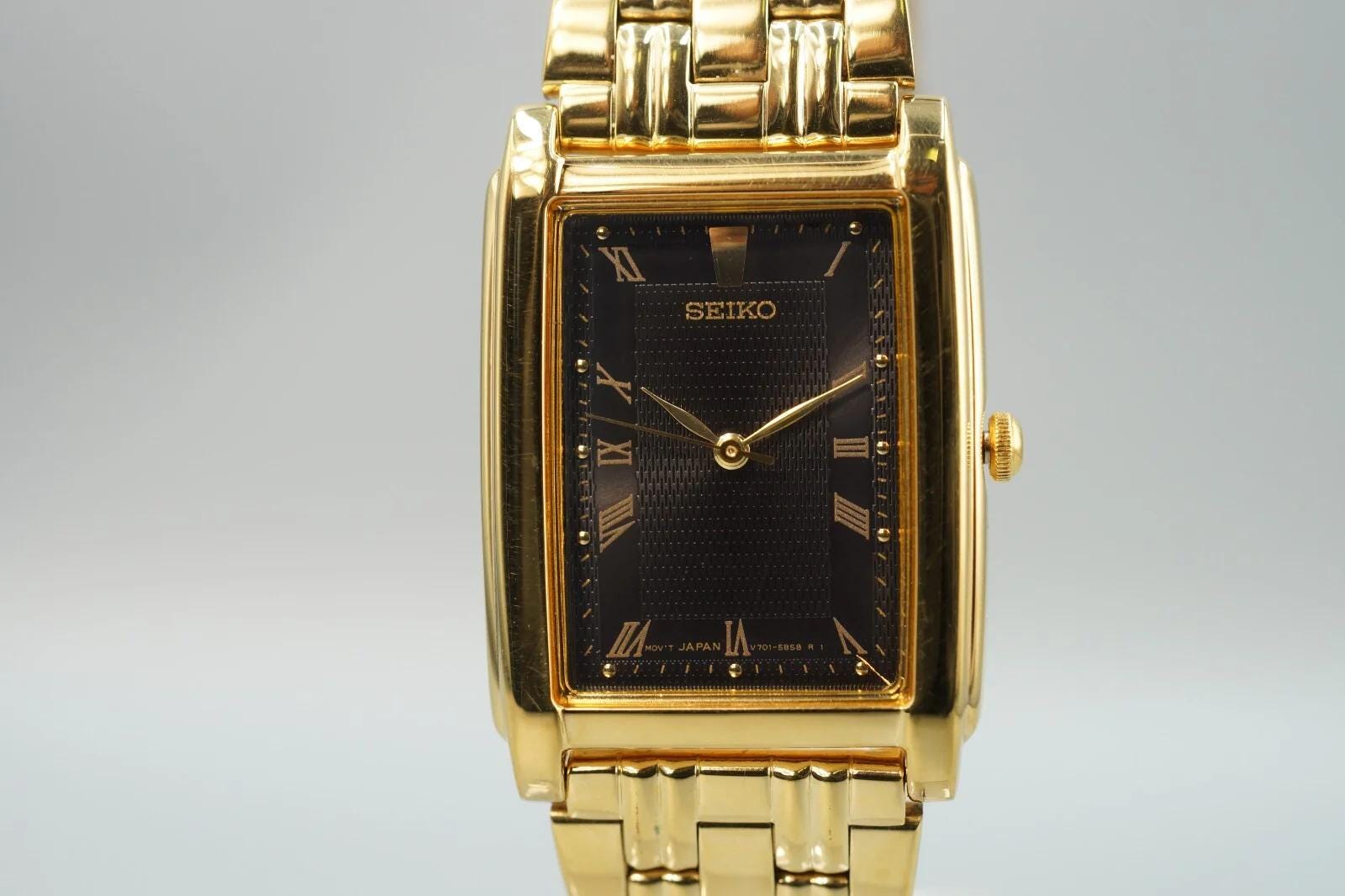希少 SEIKO セイコー V701-5E60 ヴィンテージ クォーツ 腕時計 Yahoo!オークション -「セイコー v701」(ブランド腕時計) の落札
