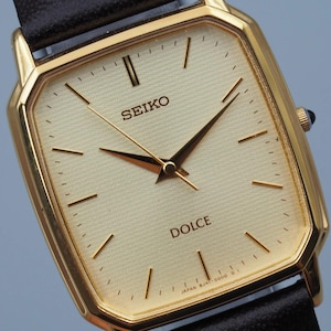 New Band  Mint  Vintage Seiko Dolce 8J41-5000 SGP30 Quartz Men Watch Japan