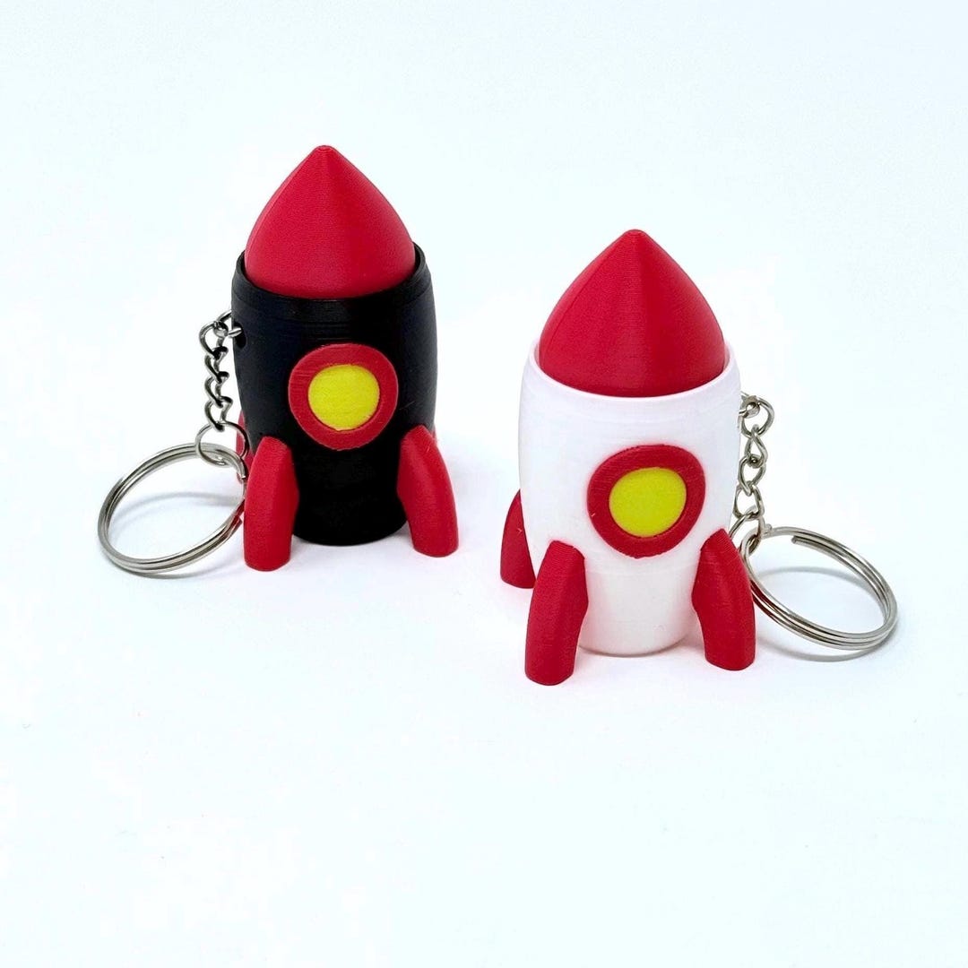 Space Rocket Sensory Fidget Clicker Keychain | LARSCO CREATIONS - Etsy