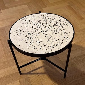 Modern concrete steel coffee table