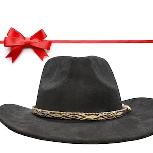 Rosshaar Hutbänder - Diamant und X Muster - Braun und Beige/Creme  Verleihen Sie Ihrem Cowboyhut Flair!