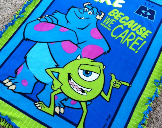 Disney's Monsters Inc Fleece Throw Blanket. Framed Monsters Inc Print