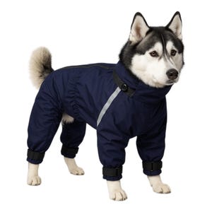 Sirko Rain Print Overall, Dog Raincoat, Dog Rain Jumpsuit, Dog Jacket for Small Medium Large Dogs