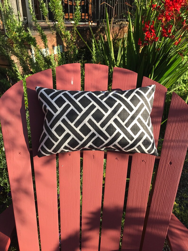 Adirondack Head Pillows B&W Geometric Set of 2 Etsy