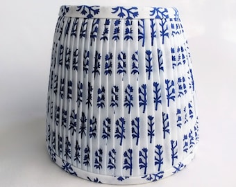 HAND PLEATED LAMPSHADE gathered fabric bohemian sconce chandelier home decor