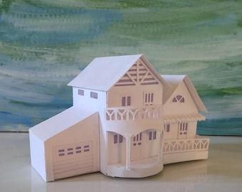 Back To Childhood - DIY Pre-Cut House Kit - Christmas village display - Putz House