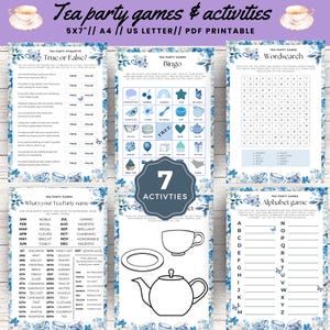 7 Tea Party Games, Tea Party Games Printable, Tea Party Game Ideas, Tea Party Activities, Kids, Tea Party Trivia, Etiquette