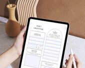 Daily Gratitude Journal: One Page Wellness & Affirmation (Editable PDF)