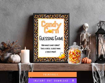 Jeu de devinettes au maïs soufflé - Activité de fête d'Halloween (PDF imprimable)