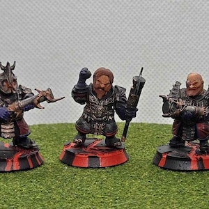 Chaos Dwarf Gunmen 5 Man Unit X2 Hand Painted with Lava Bases