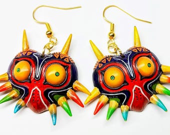 Retro Game Earrings, Jewelry, Geeky Gamer Accessories, Hand-Painted 3D Printed Earrings, Cosplay Gift for Her, Geek Fan