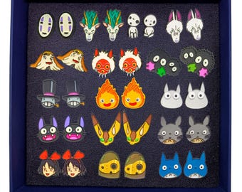 Hand-Painted Anime Stud Earrings: 3D Printed Resin Jewelry