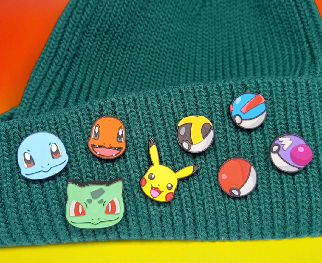 Poke Pin Pattern Parit Buy Hand-painted Pokemon Pins: 3d-printed Resin Badges, Kawaii Geek ...