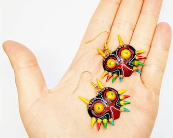 Hand-Painted Retro Game Earrings: 3D Printed Geeky Jewelry