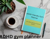 ADHD-Friendly Gym Planner | Low Effort Workout Tracker (Printable PDF & Digital Download)