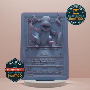 Glumanda - 3D Pokemon Karte - STL File FDM Drucker kompatibel