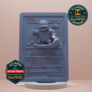 Schiggy - 3D Pokemon Karte - STL File FDM Drucker kompatibel