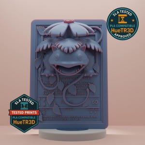 Bisaflor - 3D Pokemon Karte - STL File FDM Drucker kompatibel