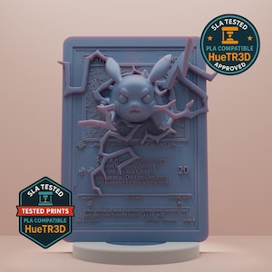 Pikachu - 3D Pokemon Karte - STL File FDM Drucker kompatibel