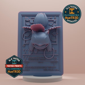Ivysaur - 3D Pokemon Karte - STL File FDM Drucker kompatibel