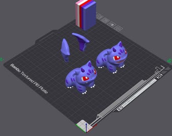 フシギダネ バリエーションパック - FDM プリンター用 3MF/STL ファイル（着色済み） - SLA 対応