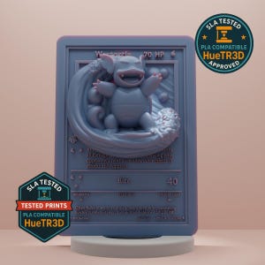 Tortle - 3D Pokemon Karte - STL File FDM Drucker kompatibel